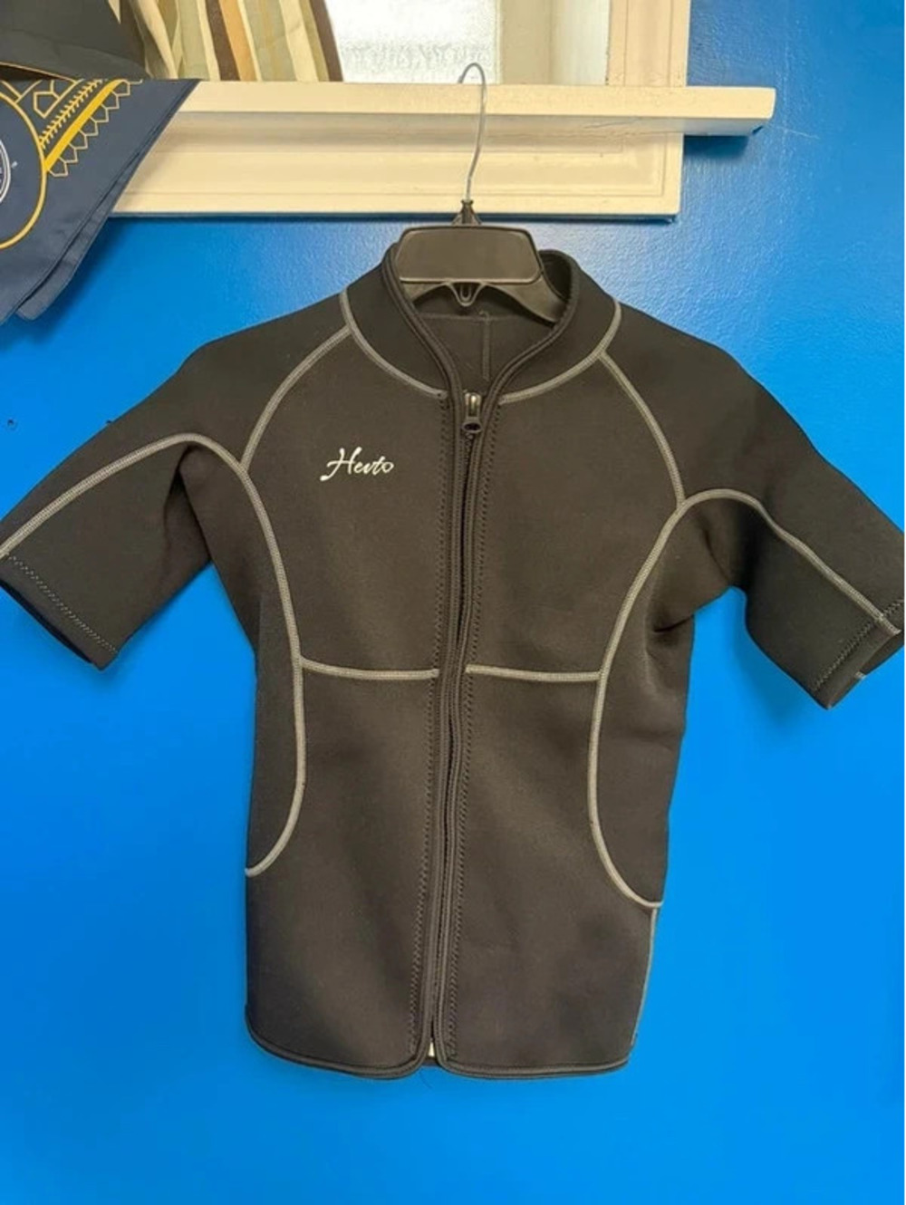 Herto Short Sleeve Neoprene Wetsuit Jacket Front Zip - Size Small